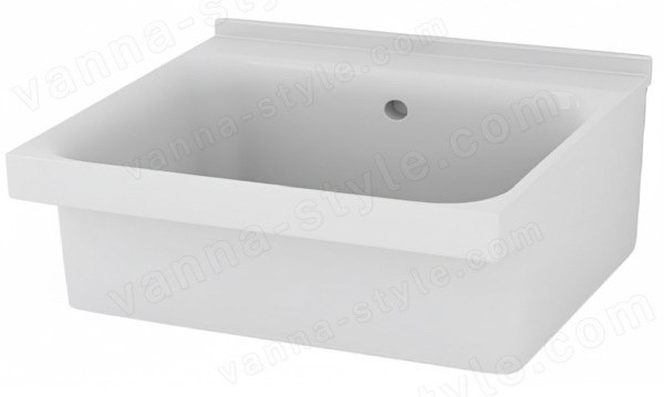 Раковина для постирочной Kerasan Aquadom 029301*0 75x50, белая, белая