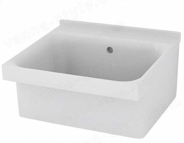 Раковина для постирочной Kerasan Aquadom 029201*0 60x50, белая, белая