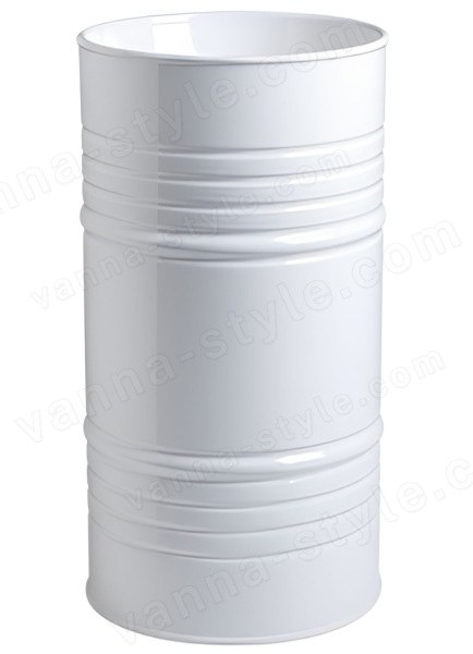 Напольная раковина Kerasan Artwork Barrel 474301 45x45, белая 45x45, белая