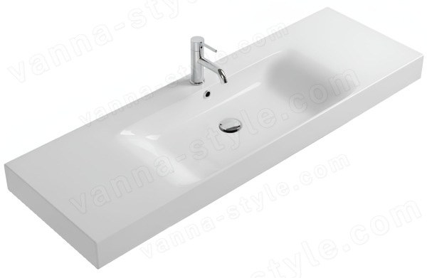 Раковина Kerasan Cento 353501*1 140x45, белая 140x45, белая