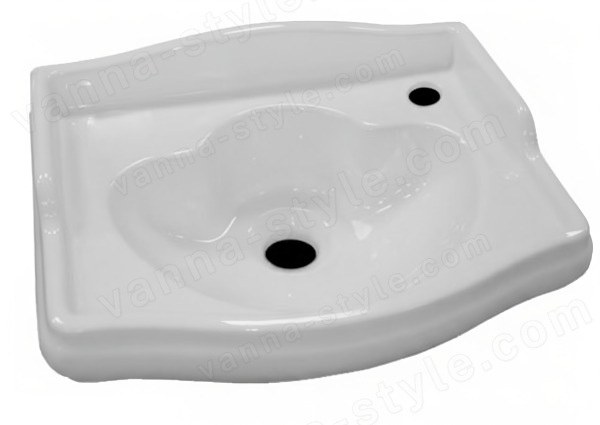 Раковина Kerasan Retro 103301*1dx 41x32, белая, белая