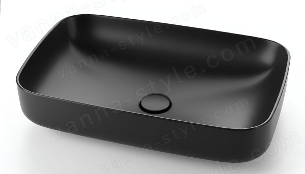 Накладная раковина Kerasan Tribeca 460231 70x43, черная матовая, черная матовая