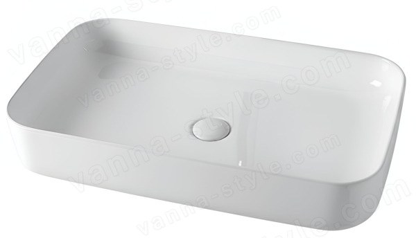 Накладная раковина Kerasan Tribeca 460201 70x43, белая, белая