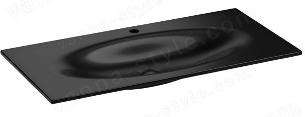 Раковина Kerasan Shape 547031*1 102x52, черная матовая, черная матовая
