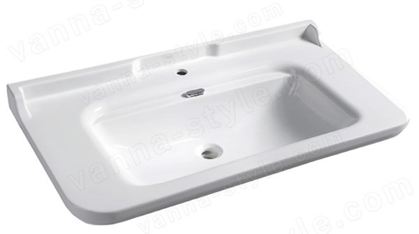 Раковина Kerasan Waldorf 4144K1bi/cr*1 120x55, белая, белая