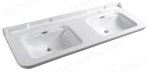 Раковина Kerasan Waldorf 4143K1bi/cr*1 150x55, белая, белая