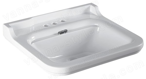 Раковина Kerasan Waldorf 4140K1bi/cr*3 60x55, белая, белая