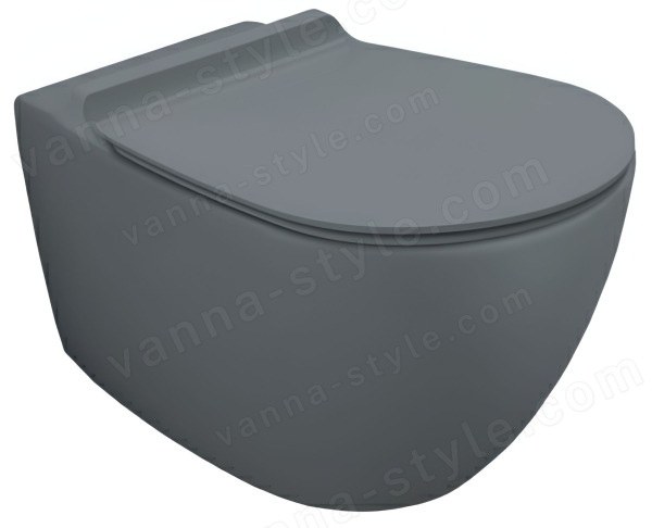 Подвесной унитаз Simas Vignoni VI18VERT cemento matt, серый матовый