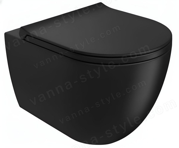 Подвесной унитаз Simas Vignoni VI28 nero matt, черный матовый, черный матовый