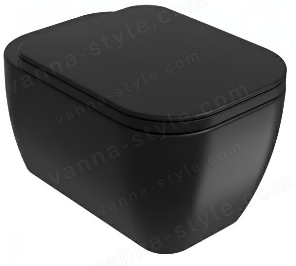Подвесной унитаз Simas Henges HE18 nero matt, черный матовый, черный матовый