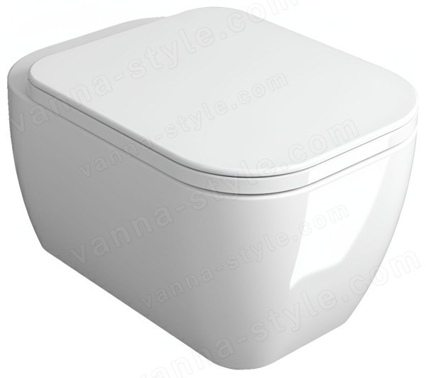 Подвесной унитаз Simas Henges HE18bi, белый, белый