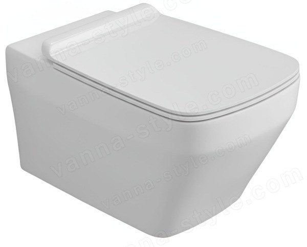 Подвесной унитаз Simas Baden Baden BB18bi matt, белый матовый, белый матовый