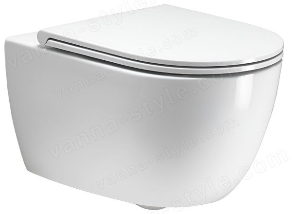 Подвесной унитаз Simas Trevi TRV18bi, белый, белый