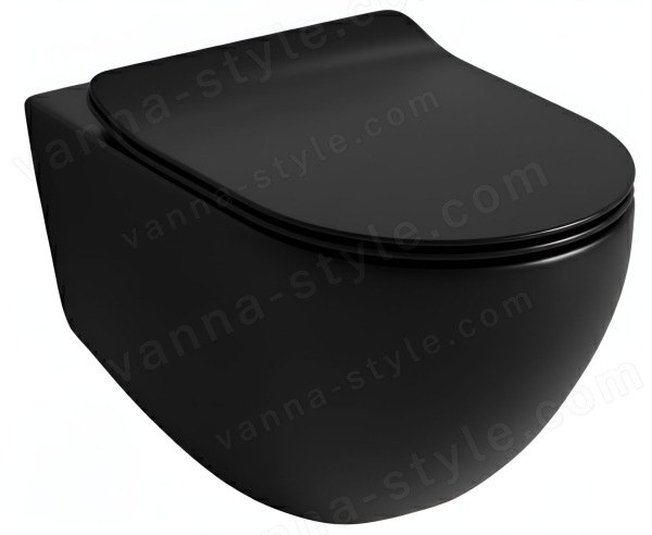 Подвесной унитаз ArtCeram File 2.0 FLV006 17 00, черный матовый