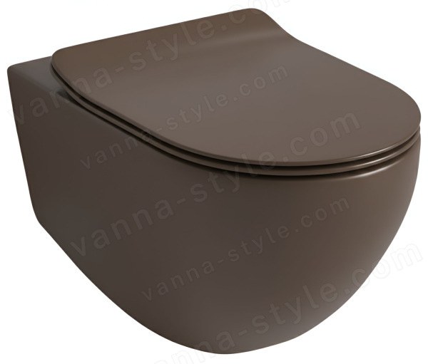 Подвесной унитаз ArtCeram File 2.0 FLV006 40 00, коричневый матовый