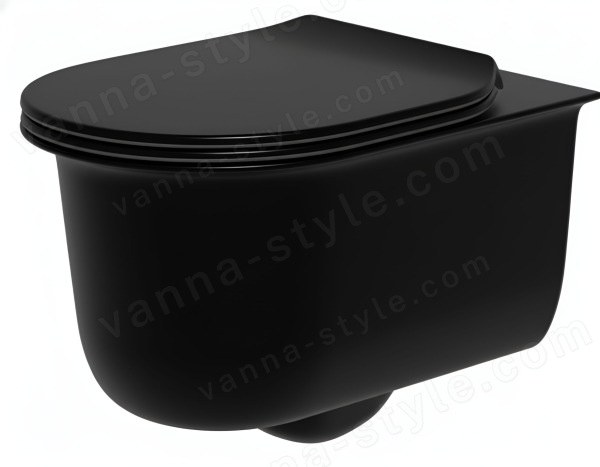 Подвесной унитаз ArtCeram Chic CHV001 17 00, черный матовый