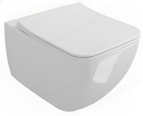 Подвесной унитаз Villeroy&Boch Venticello 4611RSR1 безободковый, белый с сиденьем