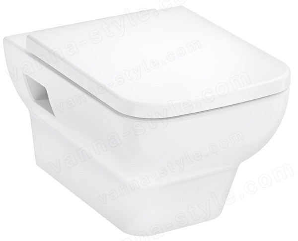 Подвесной унитаз Hansgrohe CreekTide Q HGSET001, белый с сиденьем безободковый, белый с сиденьем