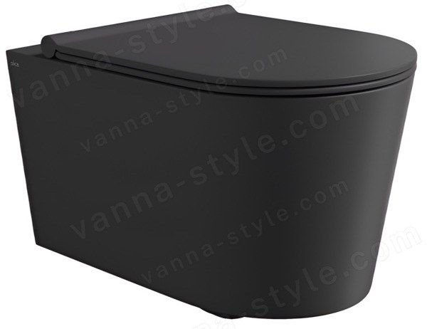 Подвесной унитаз Alice Form 22300108SET, черный матовый с сиденьем , черный матовый с сиденьем