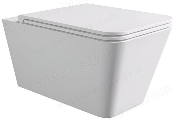 Подвесной унитаз Alice Hide Square 31210109, белый матовый, белый матовый
