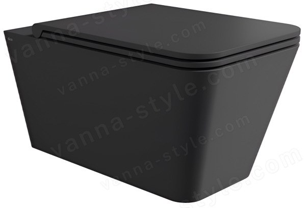 Подвесной унитаз Alice Hide Square 31210108, черный матовый, черный матовый