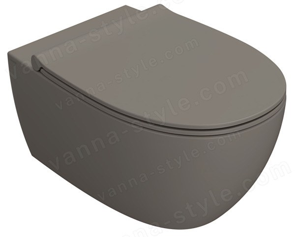 Подвесной унитаз Globo 4ALL MDS03.AT, коричневый матовый безободковый, коричневый матовый