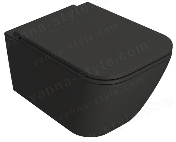 Подвесной унитаз Globo Stone STS05.AR безободковый, черный матовый безободковый, черный матовый