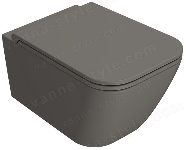 Подвесной унитаз Globo Stone STS05.AT безободковый, коричневый матовый безободковый, серо-коричневый матовый