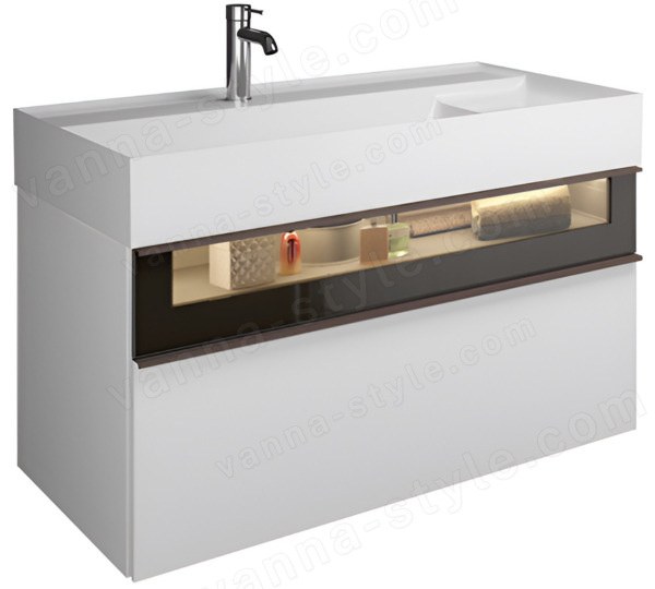 Тумба с раковиной Burgbad Yumo 100 SFMX102F3193C0001*1 подвесная подвесная