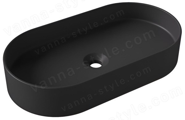 Накладная раковина Alice Hide Stadium 31120108 65x35, черная матовая 65x35, черная матовая