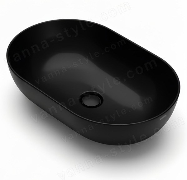 Накладная раковина Globo T-Edge B6O54.AR 54x36, черная матовая 54x36, черная матовая