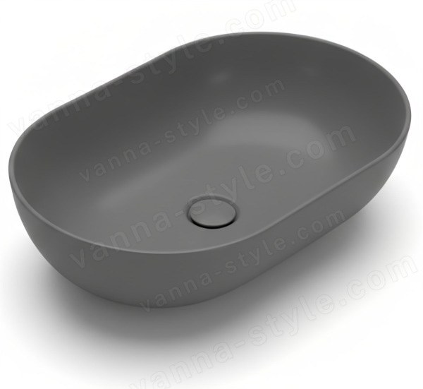 Накладная раковина Globo T-Edge B6O60.SK 60x41, серая матовая 60x41, серая матовая