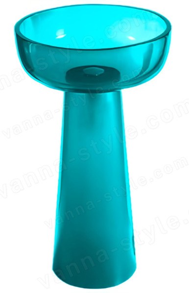 Напольная раковина Knief Solid Surface 70401100 59x59, голубая