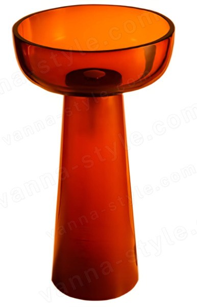 Напольная раковина Knief Solid Surface 70401060 59x59, оранжевая