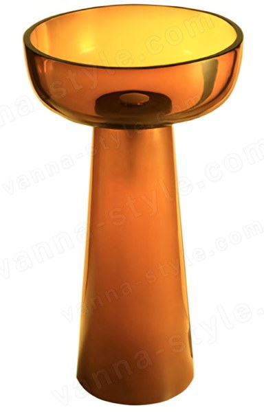 Напольная раковина Knief Solid Surface 70401050 59x59, желтая