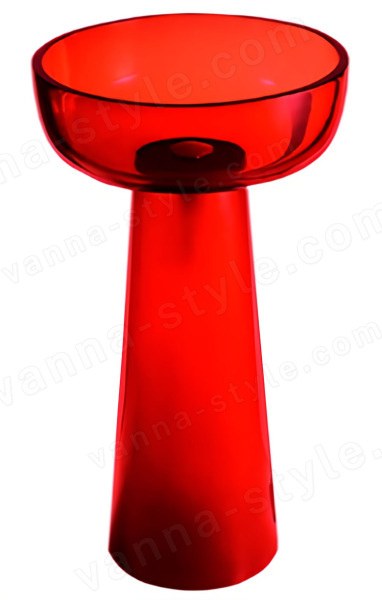 Напольная раковина Knief Solid Surface 70401040 59x59, красная