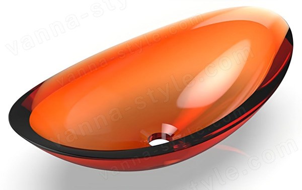 Накладная раковина Knief Charm Shape 70204070, оранжевая