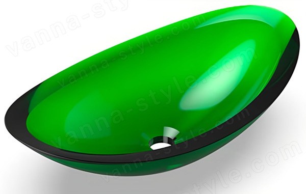 Накладная раковина Knief Charm Shape 70204090, зеленая