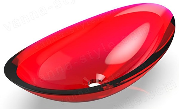 Накладная раковина Knief Charm Shape 70204040, красная