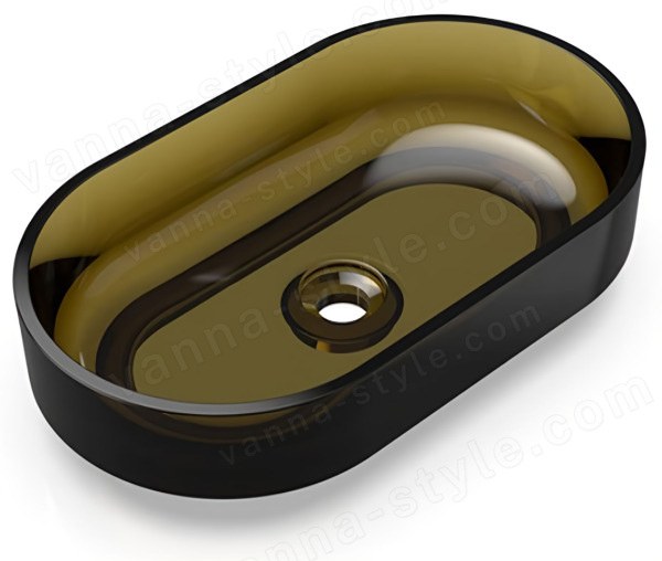 Накладная раковина Knief Charm Ellipse 70203030 55x32, желтая