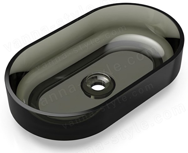 Накладная раковина Knief Charm Ellipse 70203020 55x32, серая