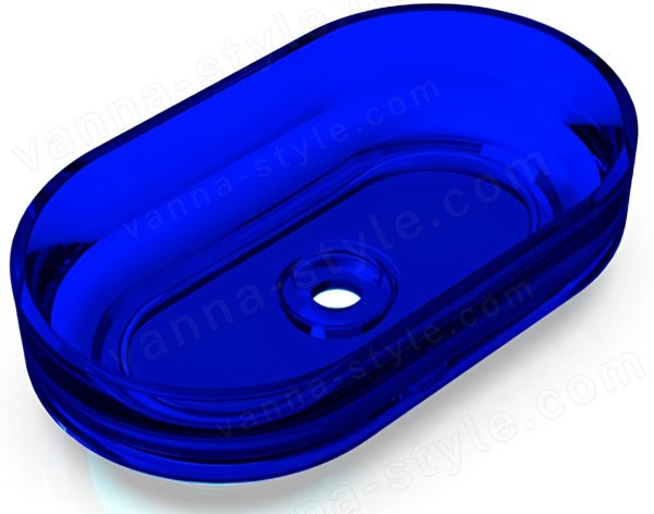 Накладная раковина Knief Charm Ellipse 70203XXX 55x32, синяя