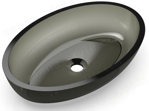 Накладная раковина Knief Charm Oval 70201020 55x37, серая