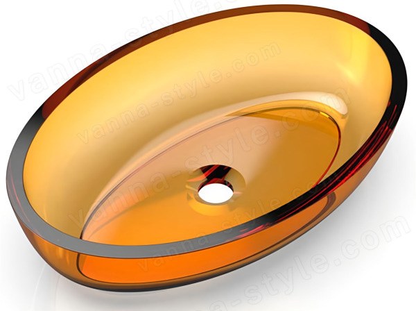 Накладная раковина Knief Charm Oval 70201050 55x37, желтая