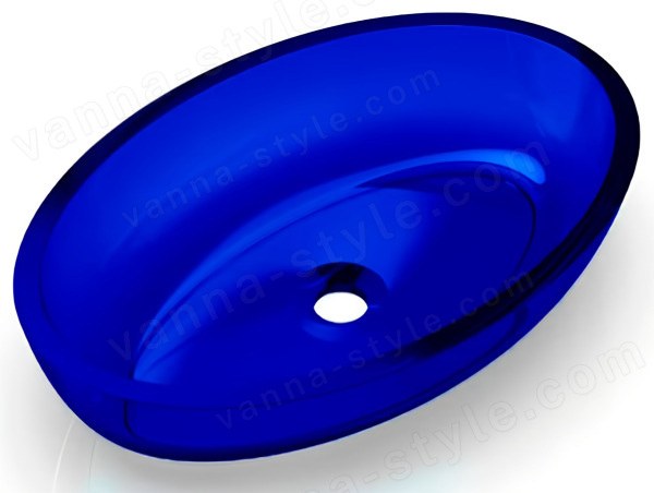 Накладная раковина Knief Charm Oval 70201XXX 55x37, синяя