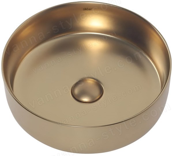 Накладная раковина Abber Bequem AC2108MMG 36x36, матовое золото 36x36, матовое золото