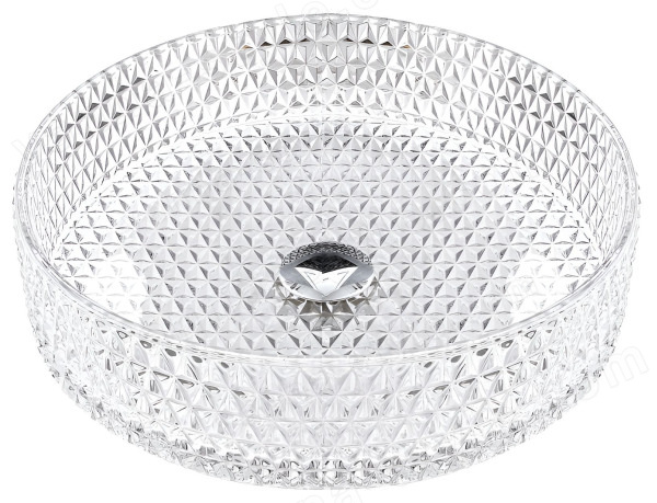 Накладная раковина Abber Glas AK2301 39x39, прозрачная 39x39, прозрачная