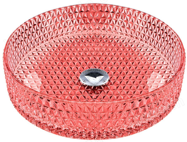 Накладная раковина Abber Glas AK2301OR 39x39, красная 39x39, красная