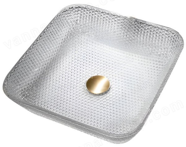 Накладная раковина Abber Glas AK2311 39x39, прозрачная 39x39, прозрачная