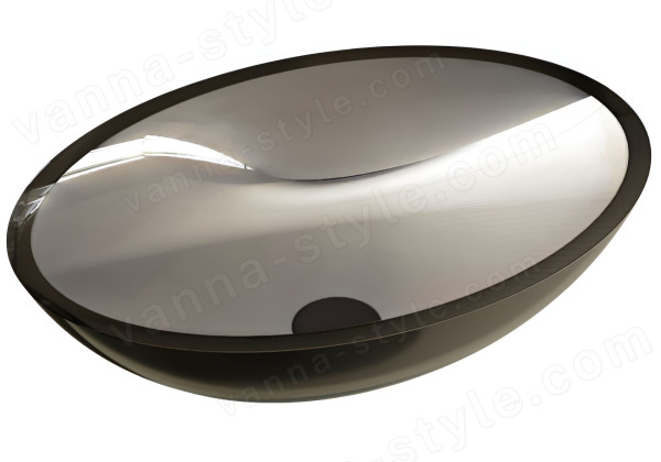 Накладная раковина Abber Kristall AT2802Onyx 50x35, черная 50x35, черная